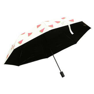 Mini 3 fold umbrella with black coating   RU1906